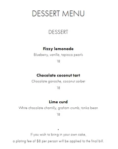 Picture of menu information at L'Abattoir