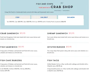 The Crab Shop - Burger & Fried Chicken restaurant in Vancouver – fine dining dishes, interior photos, and ambiance.