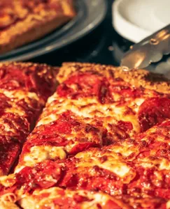 Megabite Pizza Granville St - Pizza restaurant in Vancouver – fine dining dishes, interior photos, and ambiance.