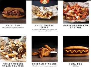 Picture of menu information at Vera's Burger Shack Davie St