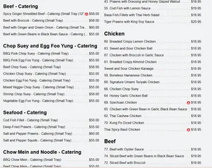 Picture of menu information at Umami Ramen + Grill