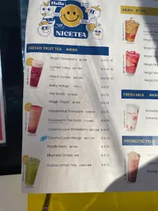 Nice Tea - Bubble Tea restaurant in Downtown Vancouver – fine dining dishes, interior photos, and ambiance.