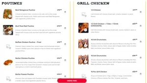 Picture of menu information at Chickasta Vancouver