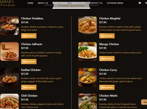 Akbar's Own Cuisine of India - Indian restaurant in Vancouver – fine dining dishes, interior photos, and ambiance.