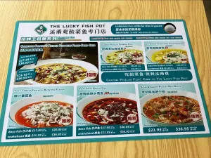 Picture of menu information at The Lucky Fish Pot