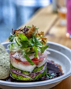 Picture of dish Torre de Mariscos con Salsa Macha & Chapulines at Chupito