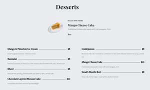 Swad Indian Kitchen - Indian restaurant in Vancouver – fine dining dishes, interior photos, and ambiance.