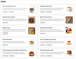 Picture of menu information at UNNI PASTRIES