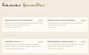 Moltaqa Moroccan Restaurant - Moroccan restaurant in Vancouver – fine dining dishes, interior photos, and ambiance.