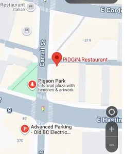 PiDGiN - Global restaurant in Downtown Vancouver – fine dining dishes, interior photos, and ambiance.