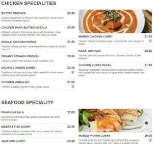 Delhi-6 Indian Bistro - Indian restaurant in Vancouver – fine dining dishes, interior photos, and ambiance.