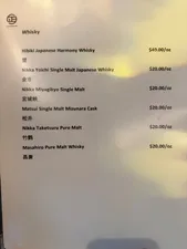 Picture of menu information at Masa Ishibashi