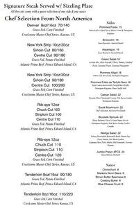 Picture of menu information at House of Dawn