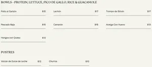 Picture of menu information at Pinche Taco Shop