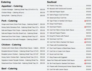 Picture of menu information at Umami Ramen + Grill