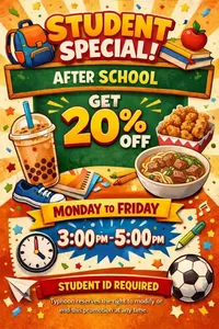 Picture of menu information at Typhoon