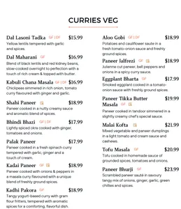 Bombay Masala Restaurant - Indian restaurant in Vancouver – fine dining dishes, interior photos, and ambiance.