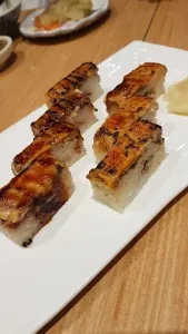 Salmon Oshi at Kyuzo