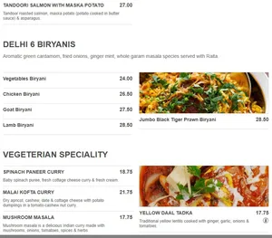 Delhi-6 Indian Bistro - Indian restaurant in Vancouver – fine dining dishes, interior photos, and ambiance.