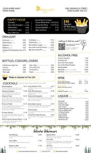 Donnellan’s Irish Pub - Irish restaurant in Downtown Vancouver – fine dining dishes, interior photos, and ambiance.