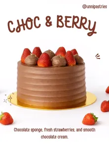 Picture of dish Chocolate Strawberry Cake at UNNI PASTRIES
