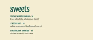 Picture of menu information at Bar Bravo
