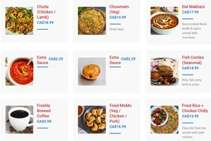 Picture of menu information at Himalayan Momo