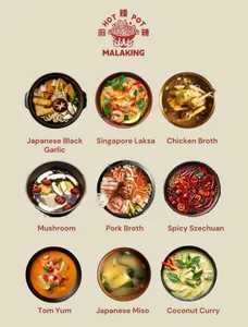 Picture of menu information at Mala King Hot Pot