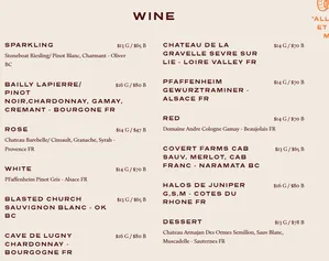 Picture of menu information at Peya