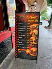 Picture of menu information at Big Dawg kitchen and bar