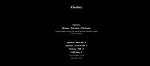 Picture of menu information at Ellipsis
