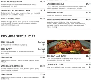 Delhi-6 Indian Bistro - Indian restaurant in Vancouver – fine dining dishes, interior photos, and ambiance.