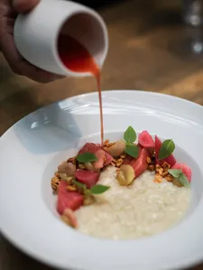 L'Abattoir French restaurant in Downtown Vancouver – fine dining dishes, interior photos, and ambiance.