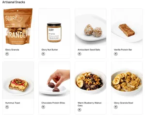 Picture of menu information at Glory Juice Co.