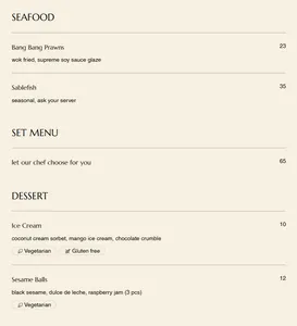 Heritage Restaurant & Bar - Global restaurant in Richmond – fine dining dishes, interior photos, and ambiance.