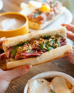 Stackhouse Steak Sandwich Davie St - North American restaurant in Downtown Vancouver – fine dining dishes, interior photos, and ambiance.