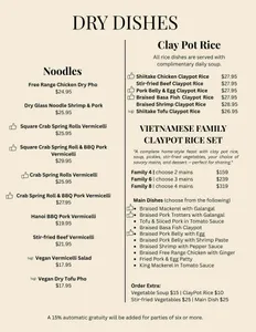 Crab Hot Lau Granville - Vietnamese restaurant in Vancouver – fine dining dishes, interior photos, and ambiance.