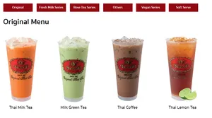 Picture of menu information at Cha Tra Mue