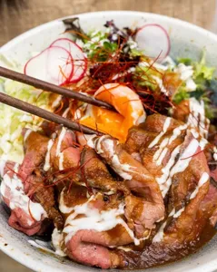 Bovine Rice Bowls - Asian restaurant in Downtown Vancouver – fine dining dishes, interior photos, and ambiance.