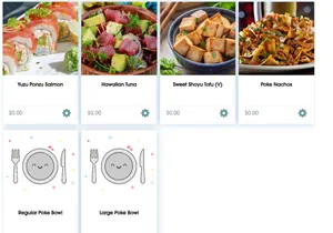 Picture of menu information at Poke N Chat
