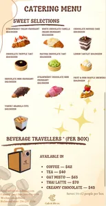Picture of menu information at Cafe & Life