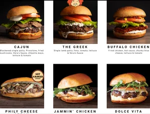 Picture of menu information at Vera's Burger Shack Davie St