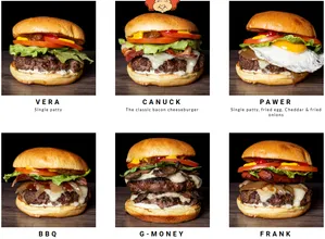 Picture of menu information at Vera's Burger Shack Davie St