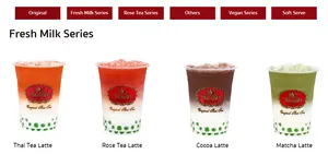 Picture of menu information at Cha Tra Mue