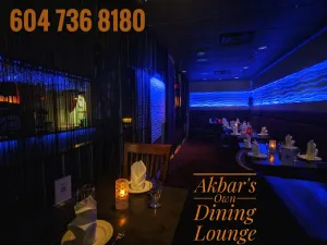Akbar's Own Cuisine of India - Indian restaurant in Vancouver – fine dining dishes, interior photos, and ambiance.