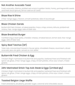 Blaze Gourmet Burgers - Burger & Fried Chicken restaurant in Vancouver – fine dining dishes, interior photos, and ambiance.