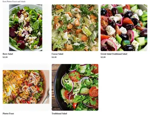 Picture of menu information at Keto Caveman Café