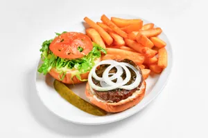 Picture of dish Lamp_burger at Moose's Down Under