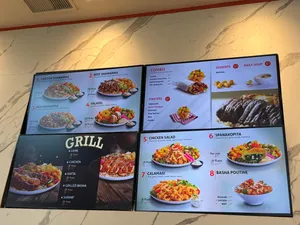 Picture of menu information at BASHA