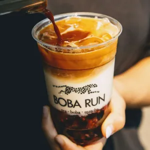 Picture of dish Caffe Latte with Boba at Boba Run